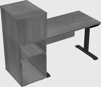 Height-adjustable desk - grade 3 w/cabinet