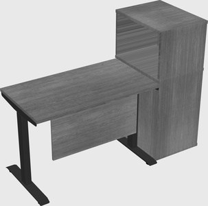Height-adjustable desk - grade 3 w/cabinet