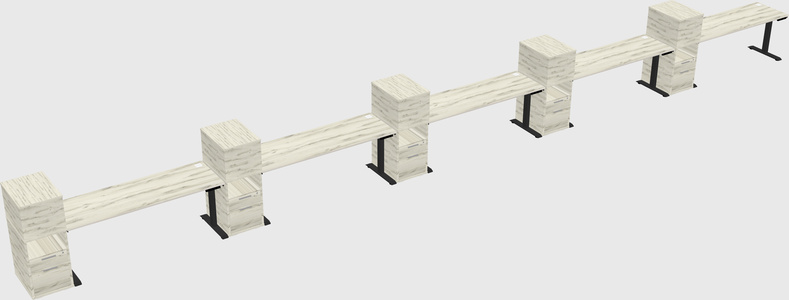 Height-adjustable desk - grade 3 w/cabinet