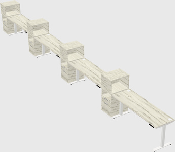 Height-adjustable desk - grade 3 w/cabinet