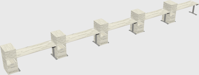 Height-adjustable desk - grade 3 w/cabinet