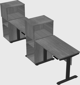 Height-adjustable desk - grade 3 w/cabinet