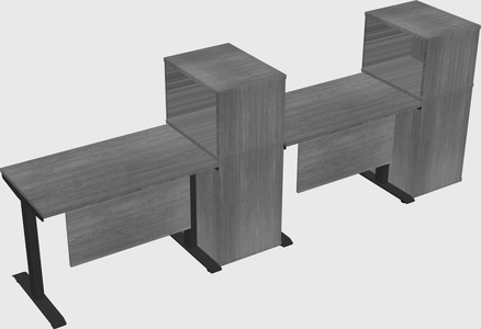 Height-adjustable desk - grade 3 w/cabinet