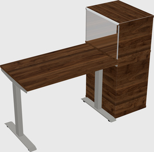 Height-adjustable desk - grade 3 w/cabinet