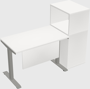 Height-adjustable desk - grade 3 w/cabinet