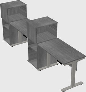 Height-adjustable desk - grade 3 w/cabinet