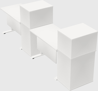 Height-adjustable desk - grade 3 w/cabinet