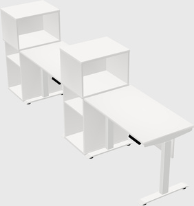 Height-adjustable desk - grade 3 w/cabinet