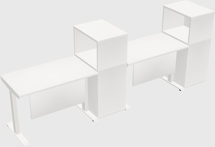 Height-adjustable desk - grade 3 w/cabinet
