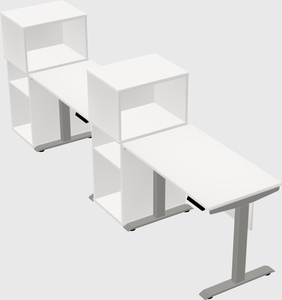Height-adjustable desk - grade 3 w/cabinet