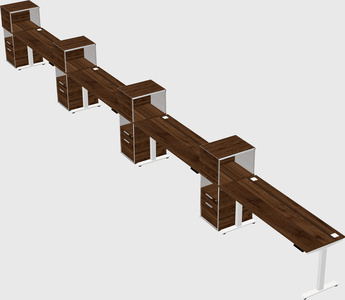 Height-adjustable desk - grade 3 w/cabinet