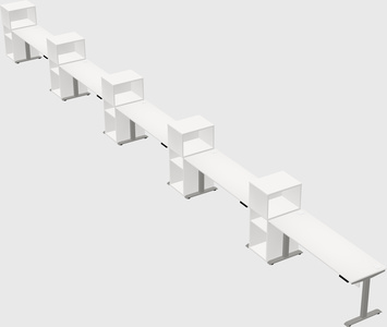 Height-adjustable desk - grade 3 w/cabinet