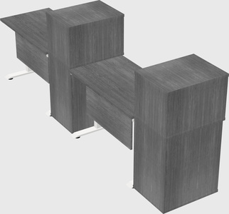 Height-adjustable desk - grade 3 w/cabinet