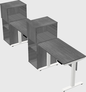 Height-adjustable desk - grade 3 w/cabinet