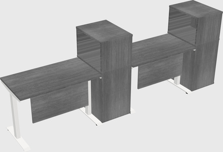 Height-adjustable desk - grade 3 w/cabinet