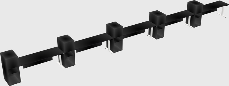 Height-adjustable Desk - Grade 3 W/cabinet