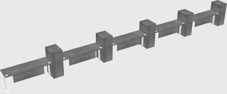 Height-adjustable desk - grade 3 w/cabinet
