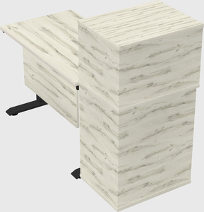 Height-adjustable desk - grade 3 w/cabinet