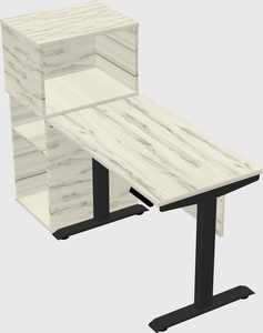 Height-adjustable desk - grade 3 w/cabinet