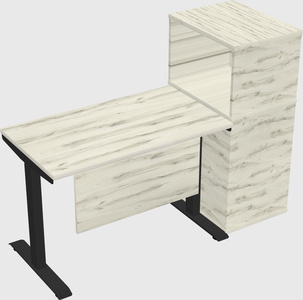 Height-adjustable desk - grade 3 w/cabinet