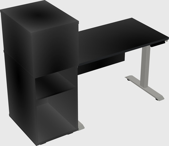 Height-adjustable desk - grade 3 w/cabinet