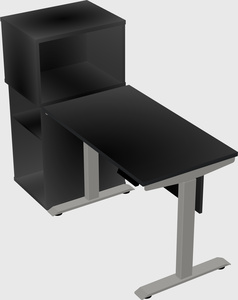 Height-adjustable desk - grade 3 w/cabinet