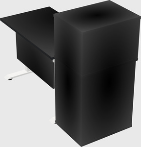 Height-adjustable desk - grade 3 w/cabinet