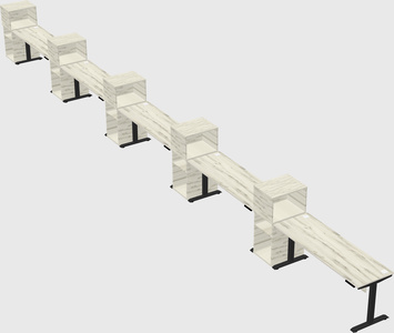 Height-adjustable desk - grade 3 w/cabinet
