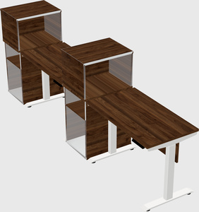 Height-adjustable desk - grade 3 w/cabinet