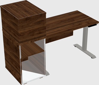 Height-adjustable desk - grade 3 w/cabinet