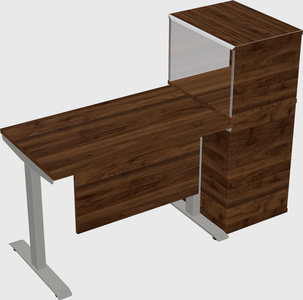 Height-adjustable desk - grade 3 w/cabinet