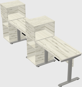 Height-adjustable desk - grade 3 w/cabinet