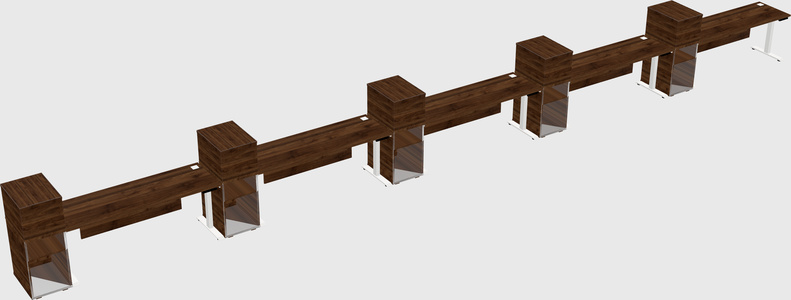 Height-adjustable desk - grade 3 w/cabinet