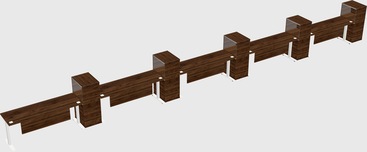 Height-adjustable desk - grade 3 w/cabinet