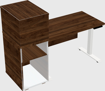 Height-adjustable desk - grade 3 w/cabinet