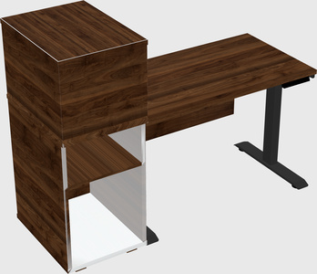Height-adjustable desk - grade 3 w/cabinet