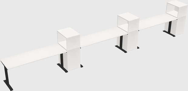 Height-adjustable desk - grade 3 w/cabinet