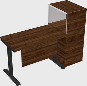 Height-adjustable desk - grade 3 w/cabinet
