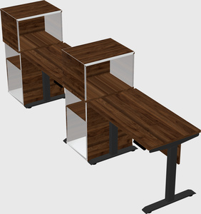 Height-adjustable desk - grade 3 w/cabinet