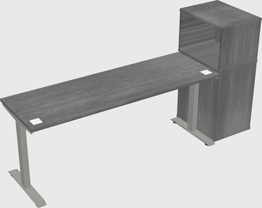 Height-adjustable desk - grade 3 w/cabinet