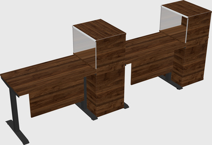 Height-adjustable desk - grade 3 w/cabinet