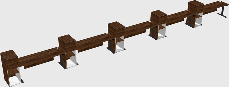 Height-adjustable desk - grade 3 w/cabinet