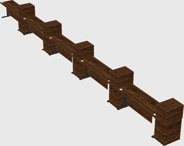 Height-adjustable desk - grade 3 w/cabinet