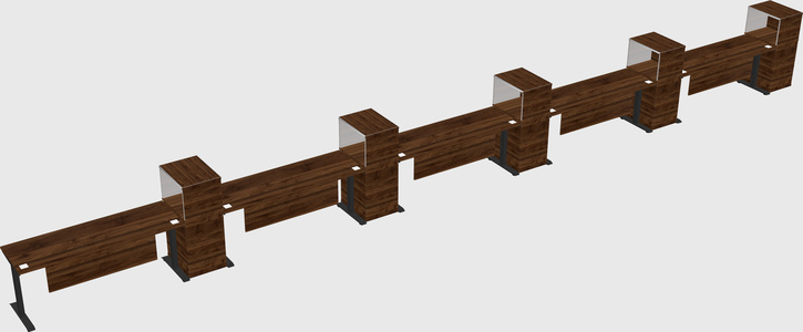 Height-adjustable desk - grade 3 w/cabinet