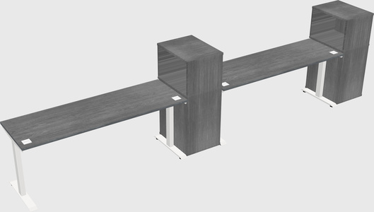 Height-adjustable desk - grade 3 w/cabinet