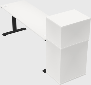 Height-adjustable desk - grade 3 w/cabinet