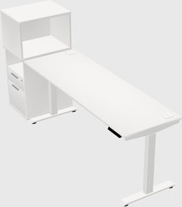 Height-adjustable desk - grade 3 w/cabinet