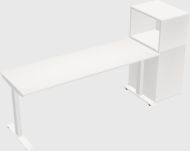 Height-adjustable desk - grade 3 w/cabinet