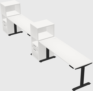 Height-adjustable desk - grade 3 w/cabinet