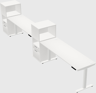 Height-adjustable desk - grade 3 w/cabinet